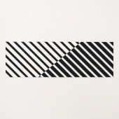 Black Crossing Stripes Yogamat (Voorkant (horizontaal))