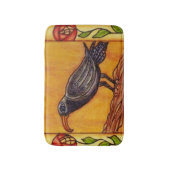 Black Crow Art Deco Rozen Folk Art Badmat (Voorkant Verticaal)
