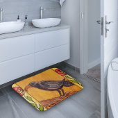 Black Crow Art Deco Rozen Folk Art Badmat