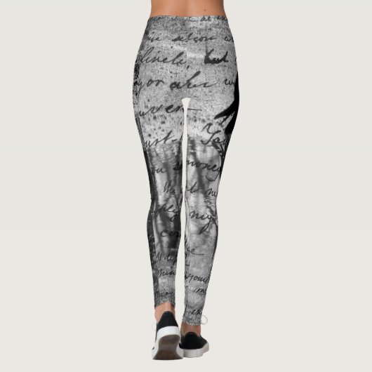 Black Crow Art Leggings (Achterkant)