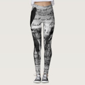 Black Crow Art Leggings (Voorkant)