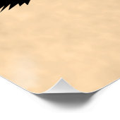 Black Crow Bird op een Parchment Pattern. Perfect Poster (Hoek)