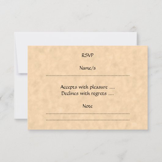 Black Crow Bird op een Parchment Pattern. RSVP Kaartje (Achterkant)