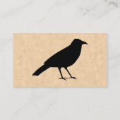 Black Crow Bird op een Parchment Pattern. Visitekaartje (Achterkant)