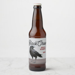 Black Crow Brand Bottle Label Bier Etiket