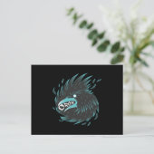 Black Crow Briefkaart (Staand voorkant)