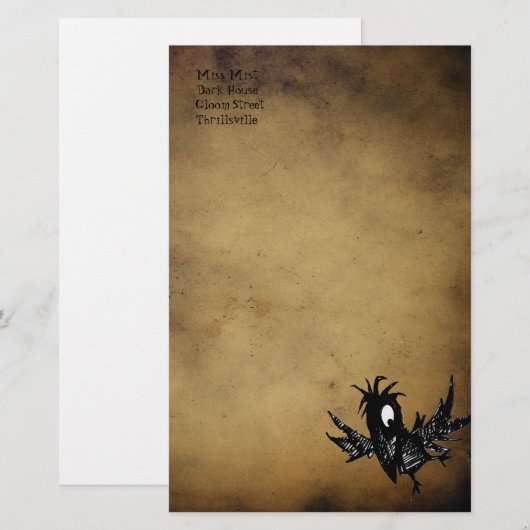 Black Crow Briefpapier (Voorkant / Achterkant)