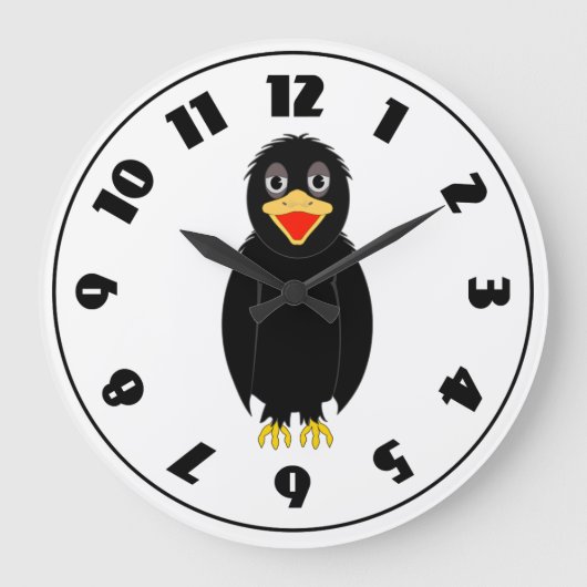 Black Crow Clock Grote Klok (Voorkant)