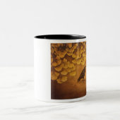 Black Crow en Ginkgo Leaves. Tweekleurige Koffiemok (Center)