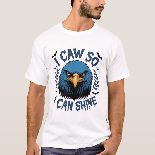 Black Crow F, Caw F, Funny Bird Dance Cool Cadeau T-shirt (Voorkant)