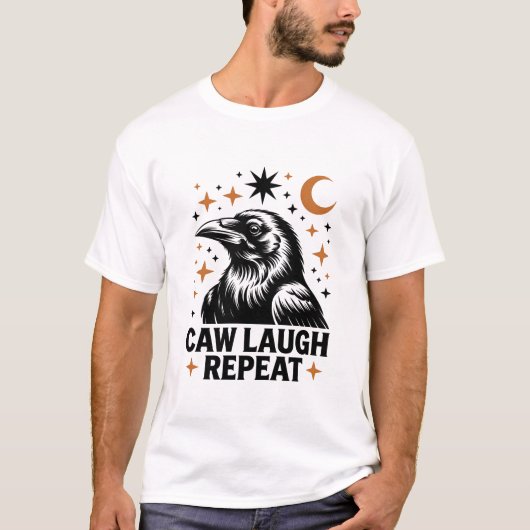 Black Crow F, Caw F, Funny Bird Dance Cool Cadeau T-shirt (Voorkant)