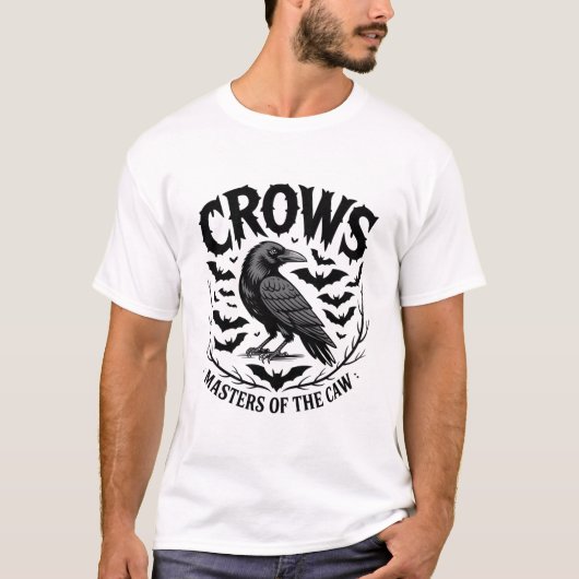 Black Crow F, Caw F, Funny Bird Dance Cool Present T-shirt (Voorkant)
