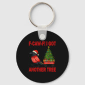 Black Crow F-caw-f Funny Bird Merry Crowstmas Adul Sleutelhanger (Voorkant)