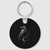 Black Crow, F-caw-f Funny Black Bird Sleutelhanger (Voorkant)