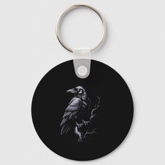 Black Crow, F-caw-f Funny Black Bird Sleutelhanger (Voorkant)