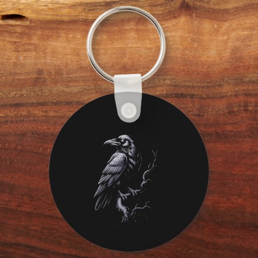 Black Crow, F-caw-f Funny Black Bird Sleutelhanger (Voorkant)