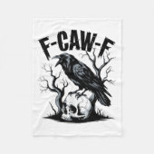 Black Crow, F-caw-f Grappige Zwarte Vogel Fleece Deken (Voorkant)