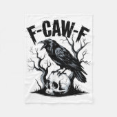 Black Crow, F-caw-f Grappige Zwarte Vogel Fleece Deken (Voorkant)