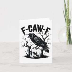 Black Crow, F-caw-f Grappige Zwarte Vogel Kaart
