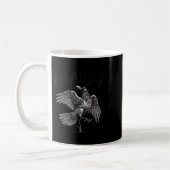 Black Crow, F-caw-f Grappige Zwarte Vogel Koffiemok (Links)