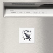 Black Crow, F-caw-f Grappige Zwarte Vogel Magneet (Insitu (Vaatwasser))