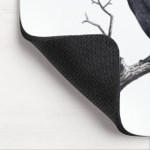 Black Crow, F-caw-f Grappige Zwarte Vogel Muismat (Hoek)