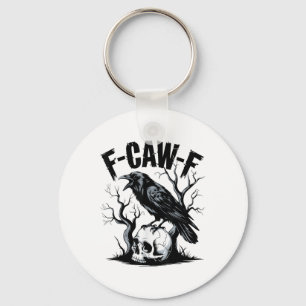 Black Crow, F-caw-f Grappige Zwarte Vogel Sleutelhanger