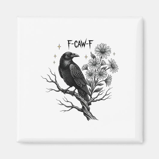 Black Crow F-caw-f Halloween _1 Magneet (Voorkant)