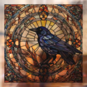 Black Crow Glas in lood Bird Raamsticker (Vel 2)