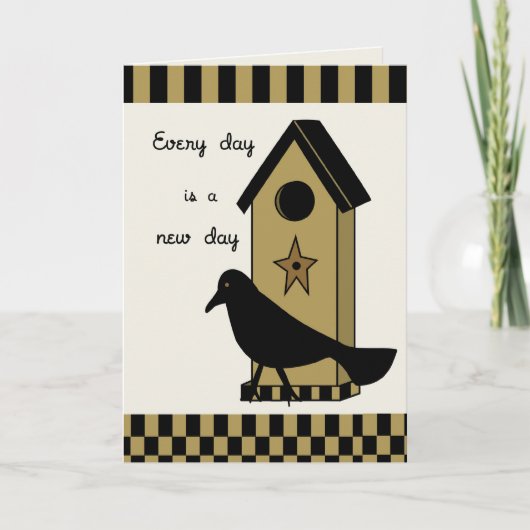 Black Crow House Aanmoediging Kaart (Voorkant)