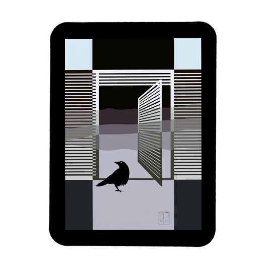 Black Crow Magnet Magneet (Verticaal)