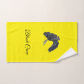 Black Crow Master of Time Gepersonaliseerd Geel Handdoek (Handdoek)