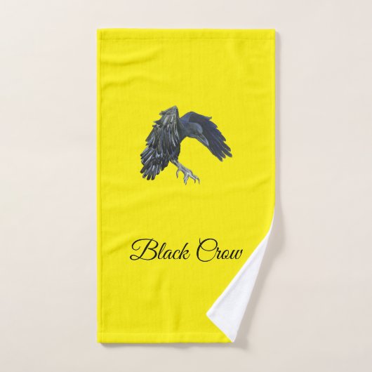 Black Crow Master of Time Gepersonaliseerd Geel Handdoek (Handdoek)