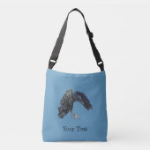 Black Crow Master of Time gepersonaliseerd Sky Blu Crossbody Tas (Voorkant)