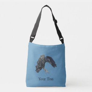 Black Crow Master of Time gepersonaliseerd Sky Blu Crossbody Tas