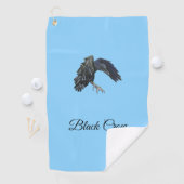 Black Crow Master of Time gepersonaliseerd Sky Blu Golfhanddoek (Insitu)