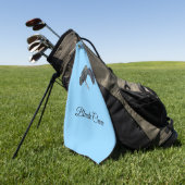 Black Crow Master of Time gepersonaliseerd Sky Blu Golfhanddoek (Groen)