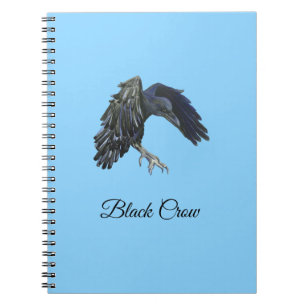 Black Crow Master of Time gepersonaliseerd Sky Blu Notitieboek