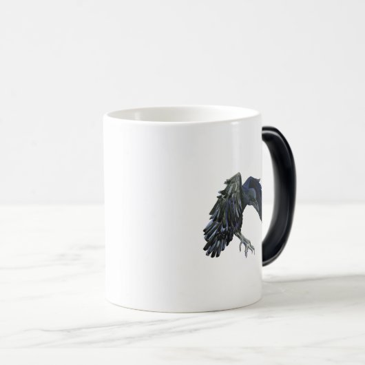 Black Crow Master of Time Illustratie Magische Mok (Voorkant rechts)