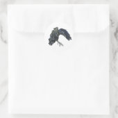 Black Crow Master of Time Illustratie Ronde Sticker (Tas)