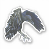 Black Crow Master of Time Illustratie Sticker (Voorkant)