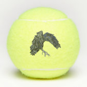 Black Crow Master of Time Illustratie Tennisballen (Voorkant)