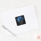 Black Crow met Dark Gothic Style Business Vierkante Sticker (Envelop)