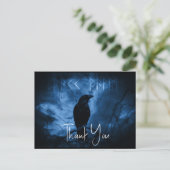 Black Crow met de donkere stijl van de zwarte Goth Briefkaart (Staand voorkant)