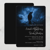 Black Crow met zwarte Gothic tegen donkere tinten Kaart (Voorkant / Achterkant)