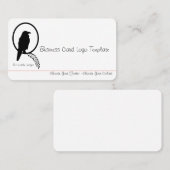 Black Crow of Raven Logo Visitekaartje (Voorkant / Achterkant)