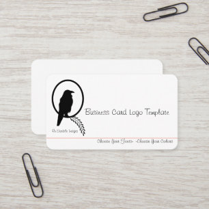 Black Crow of Raven Logo Visitekaartje