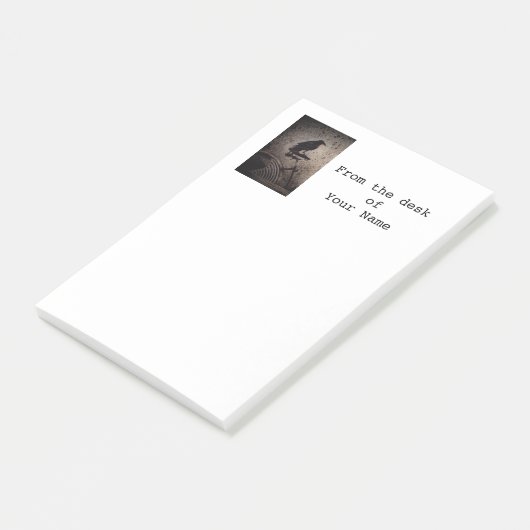 Black Crow op  Bike Post-it® Notes (Schuin)