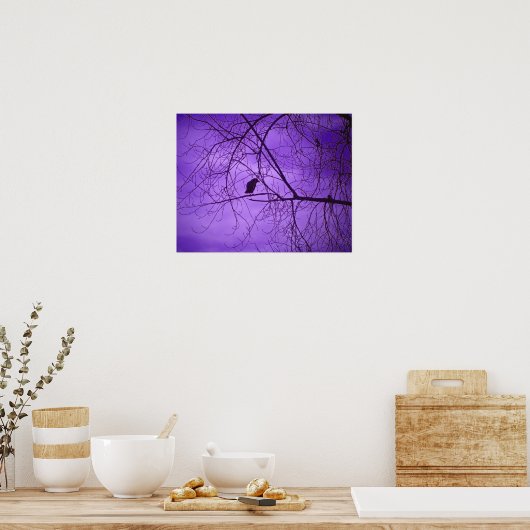 Black Crow Paars Sky Poster (Keuken)