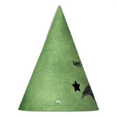 Black Crow Paarse verjaardagsfeest Pet Stars Groen Feesthoedjes (Links)